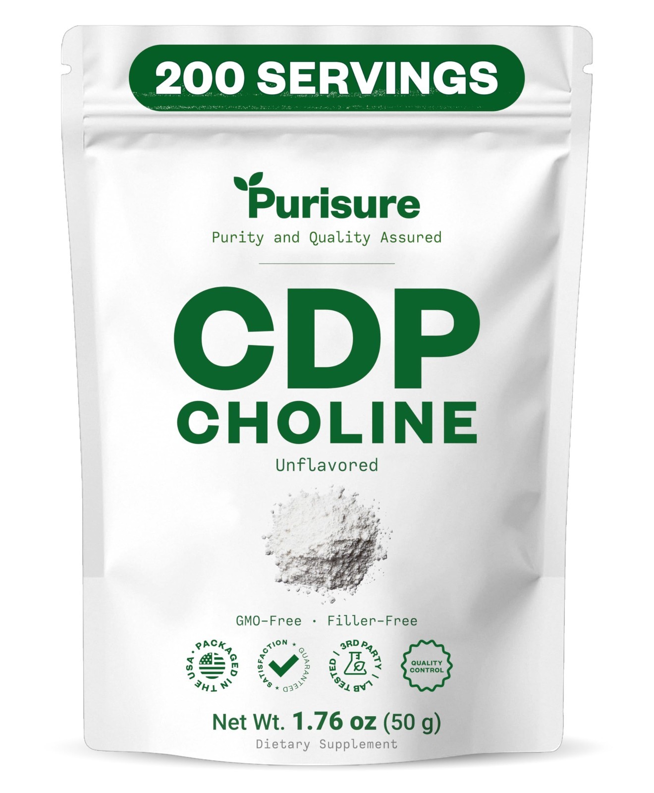 CDP Choline Powder 50g – Citicoline Supplement for Focus, Energy & Cognitive Boo
