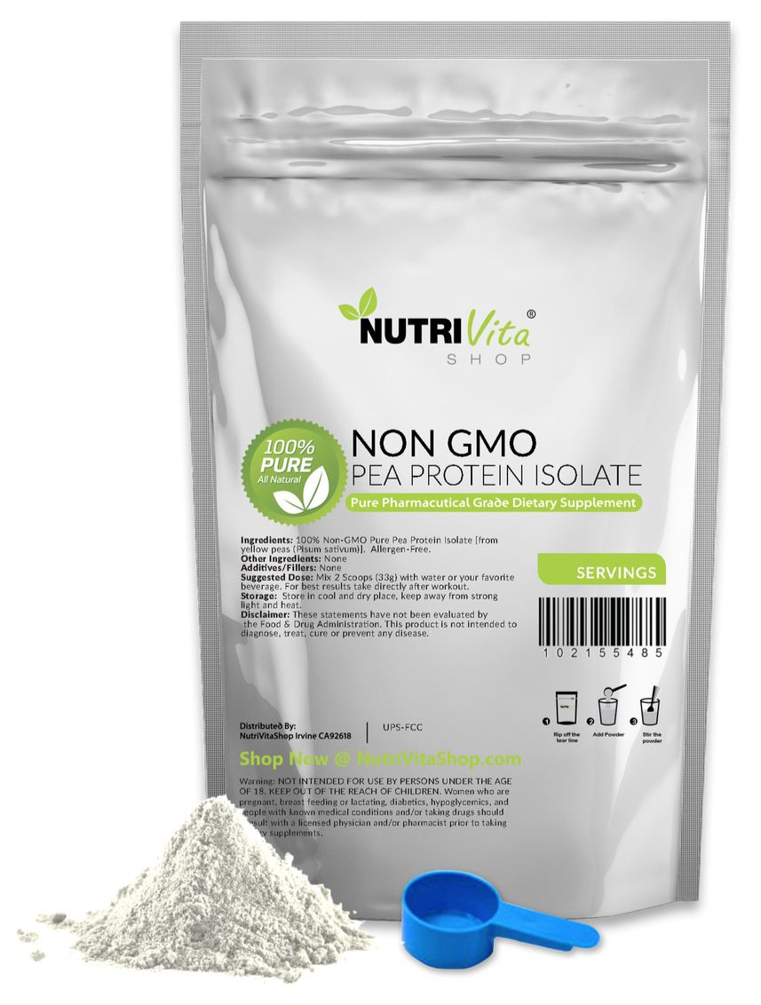 5lb 100% NEW PEA PROTEIN PRO ISOLATE NON-GMO HIGH PROTEIN VEGAN USP USA