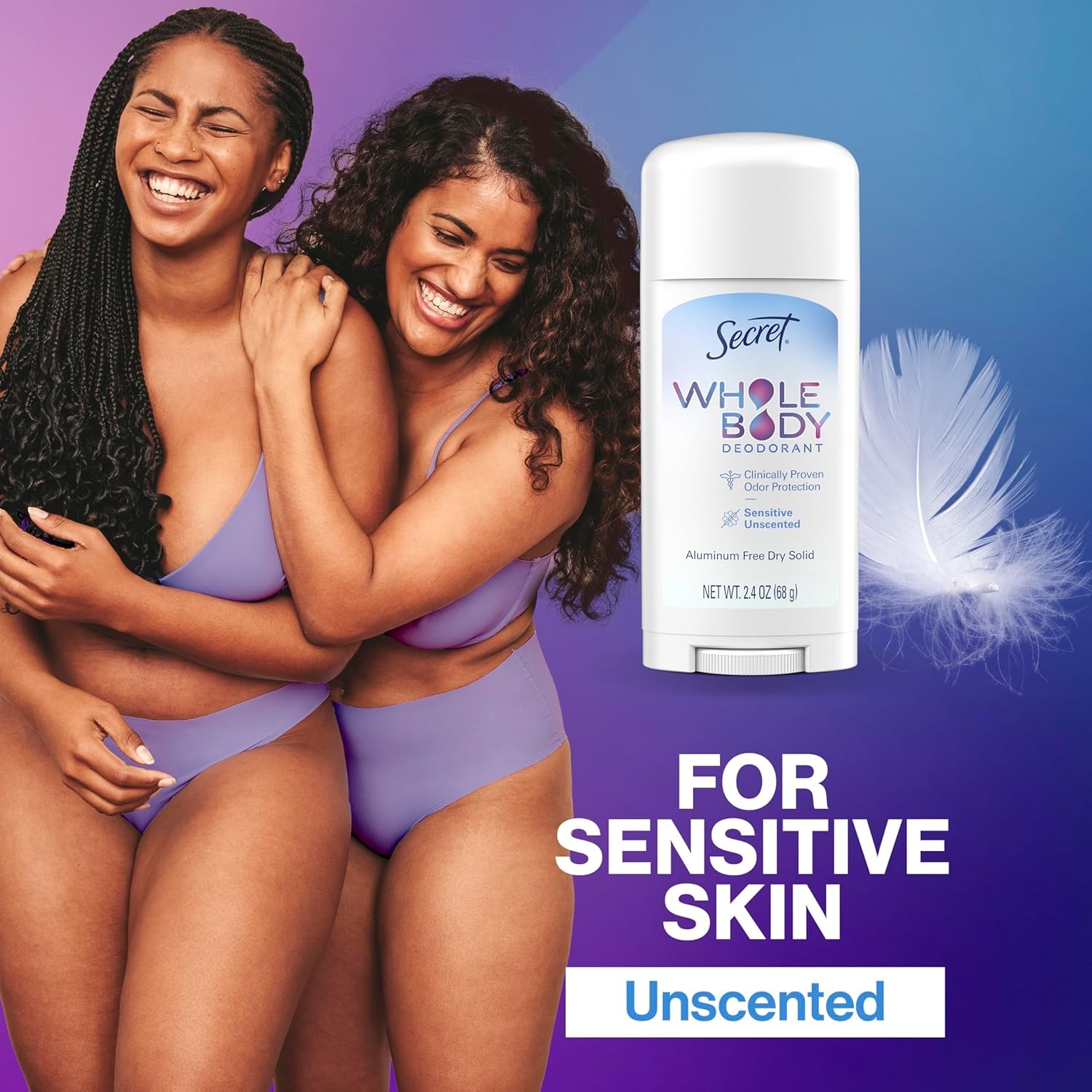 Secret Whole Body Deodorant Stick for Women, Naturally 2.4 Ounce (Pack of 1)