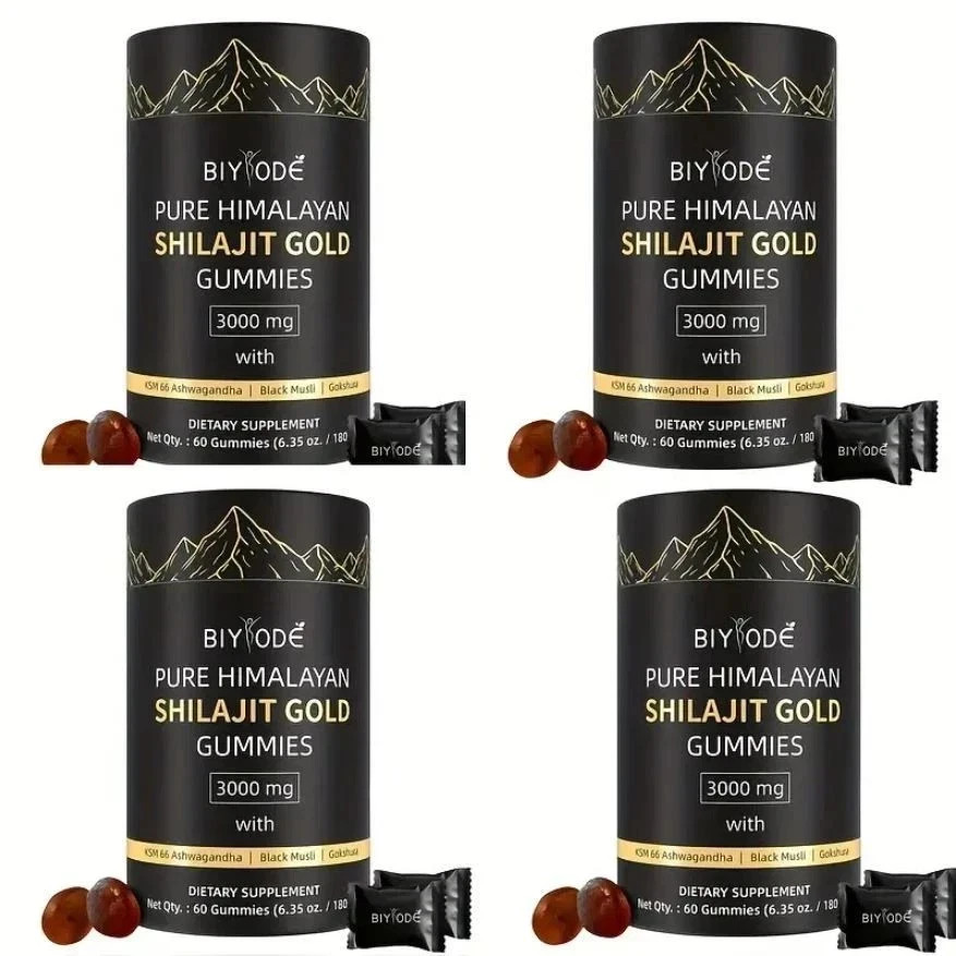 Pure Himalayan Shilajit Gold Gummies 3000mg With Ashwagandha Gokshura
