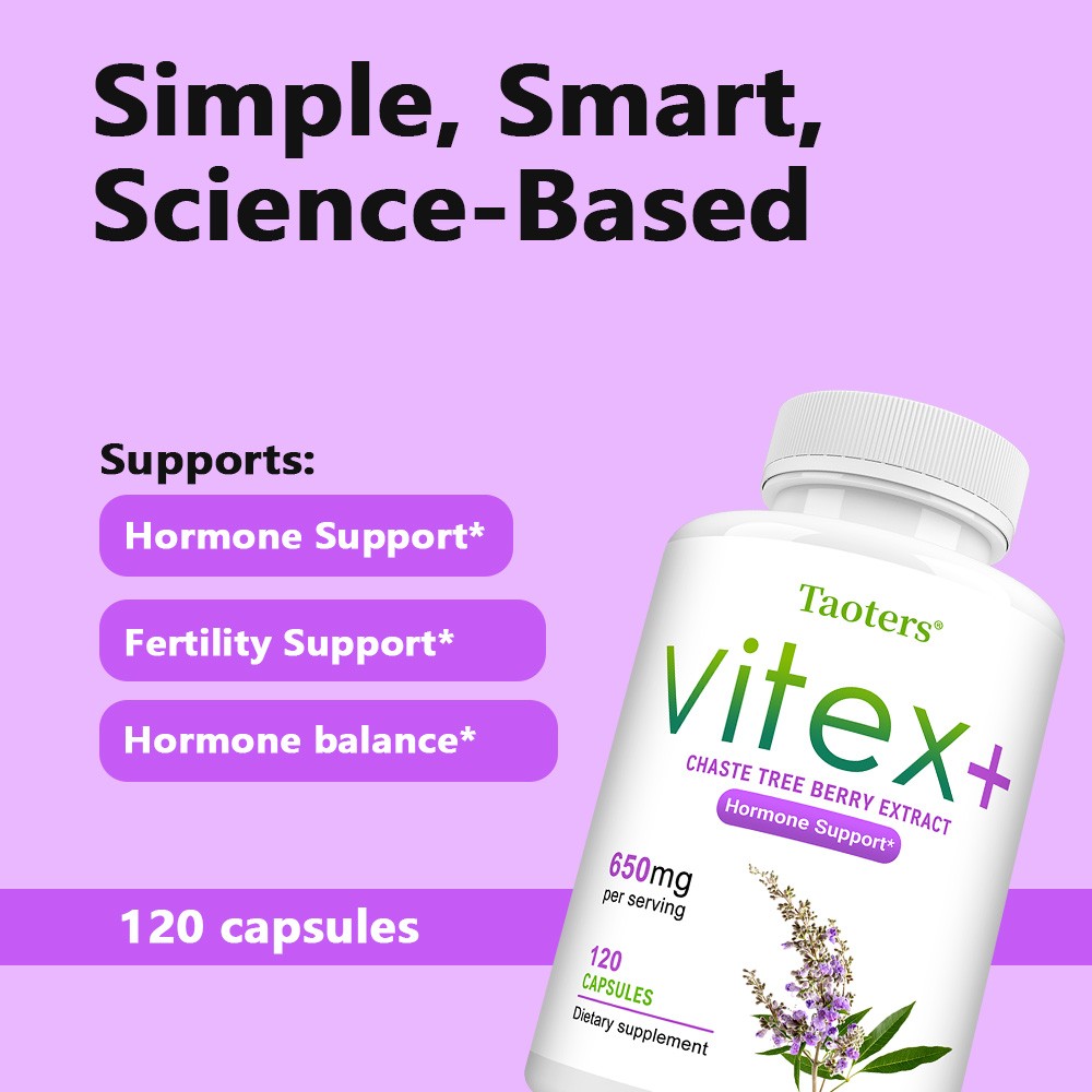 Vitex Fruit 650mg 30/60/120 Caps Traditional Support of Female Cycle