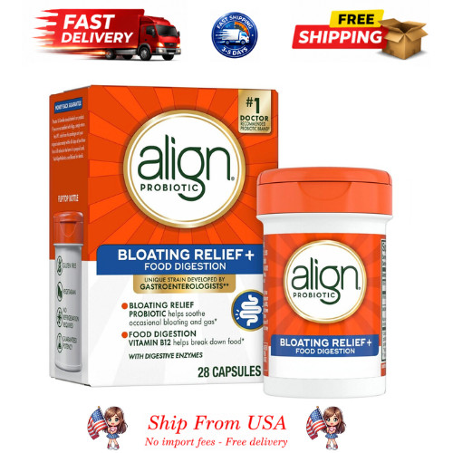 Align Probiotic Bloating Relief + Food Digestion, 28 CT