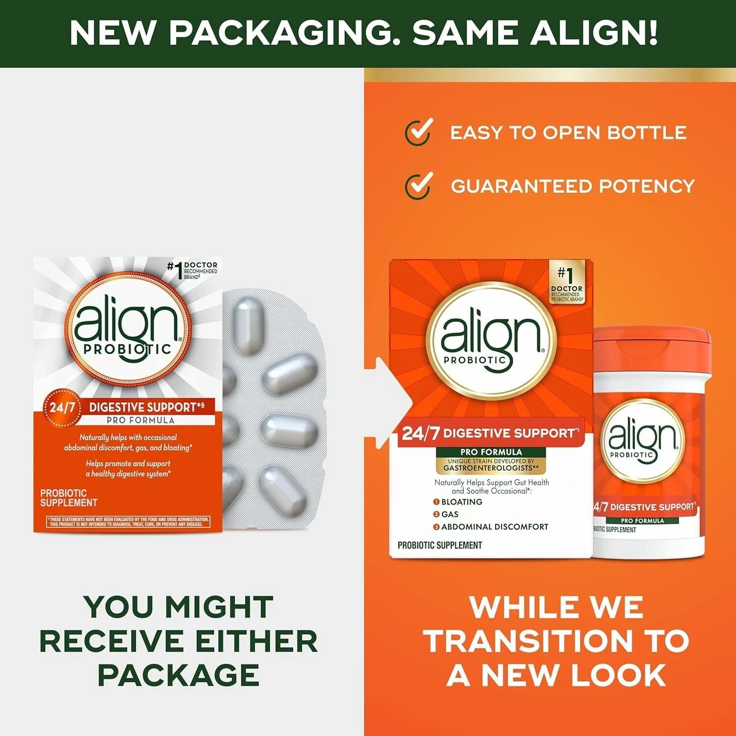 Align Probiotic 24/7 Digestive Support Pro Formula 63 Ct Supplement Exp. 06/2028