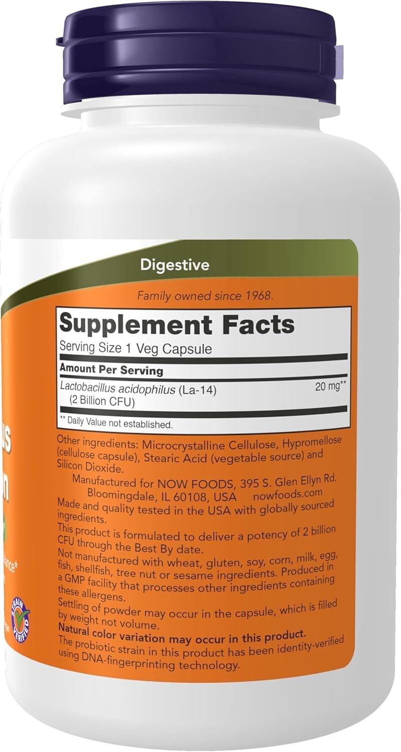 NOW FOODS Acidophilus Two Billion 250 Veg Capsules