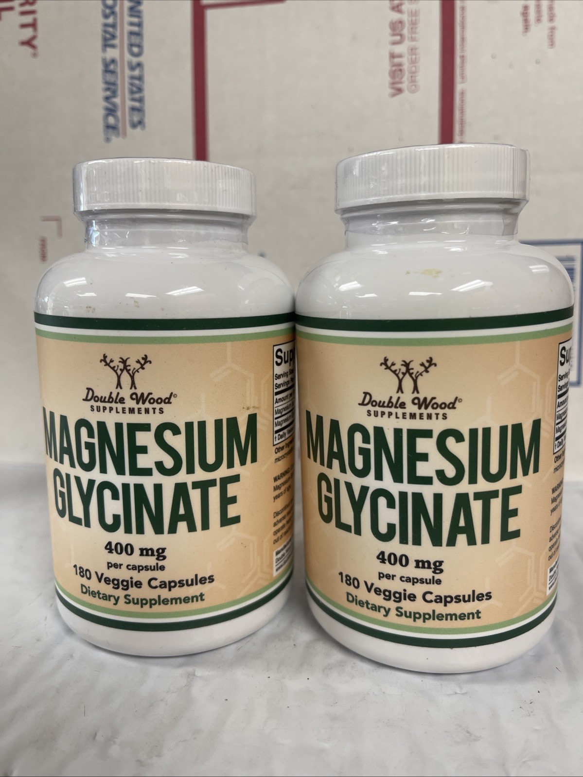 2 X Magnesium Glycinate 400mg | 180 Capsules Each
