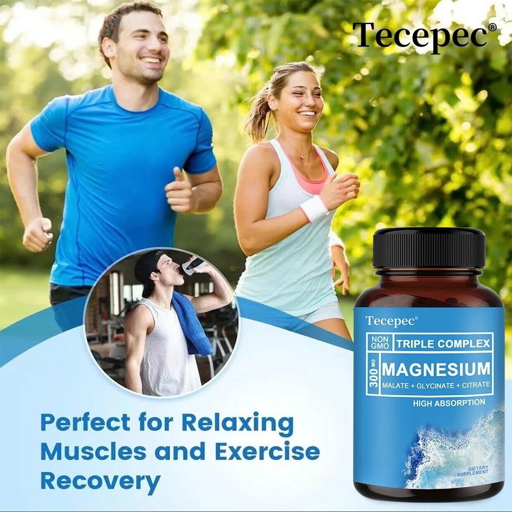Triple Magnesium Complex 300mg | of Magnesium Glycinate, Malate, & Citrate