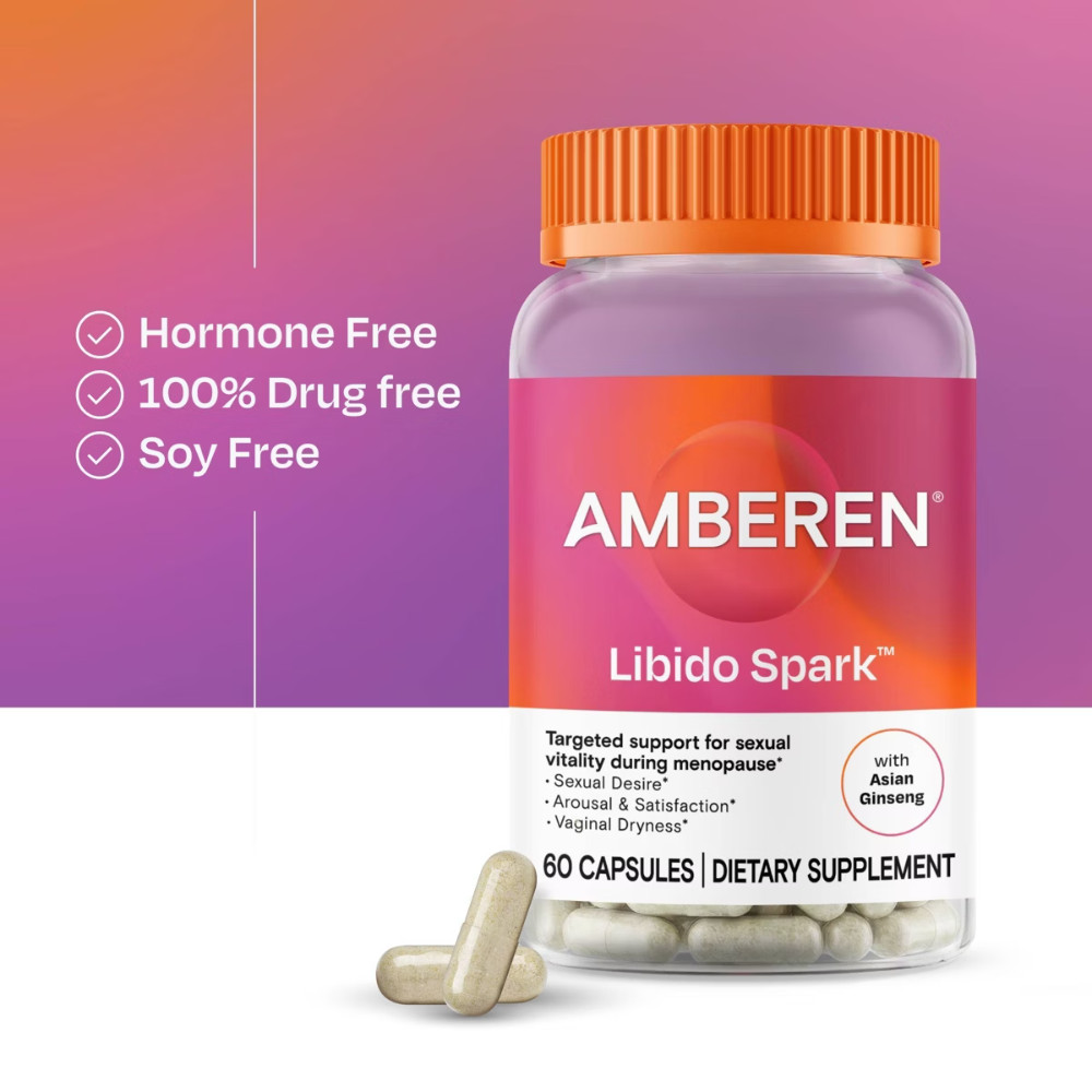 Amberen Libido Spark Menopause Dietary Supplement Capsules – 60ct