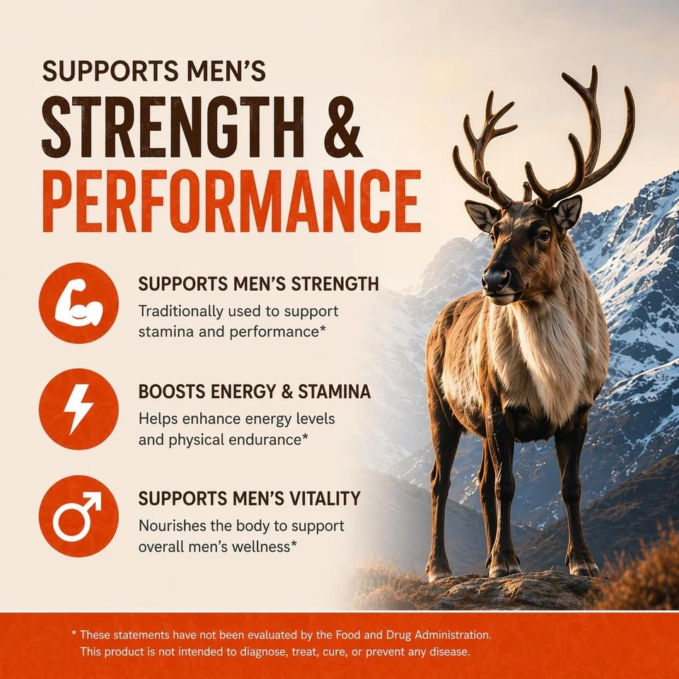 Reindeer Organ Supplement for Men Daily Arctic Herb Reindeer Organ Blend