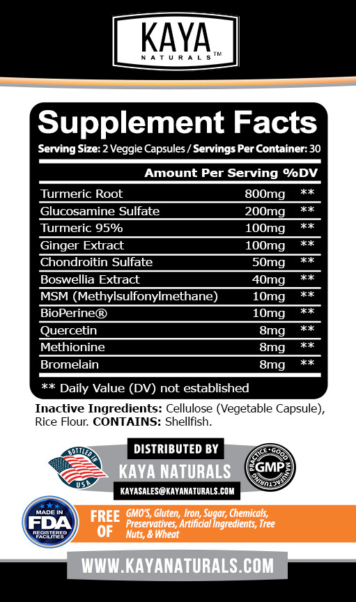 (2 Pack) Platinum Joint, Pain Relief, Joint Support, Anti Inflammatory, Turmeric