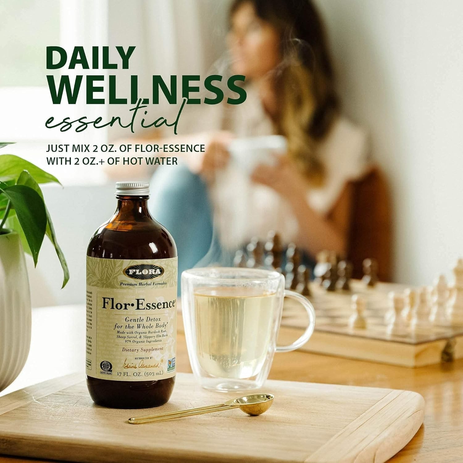 Flora Flor Essence Liquid Gentle Cleanse Detox Whole Body 32 Oz, exp. 06/2028