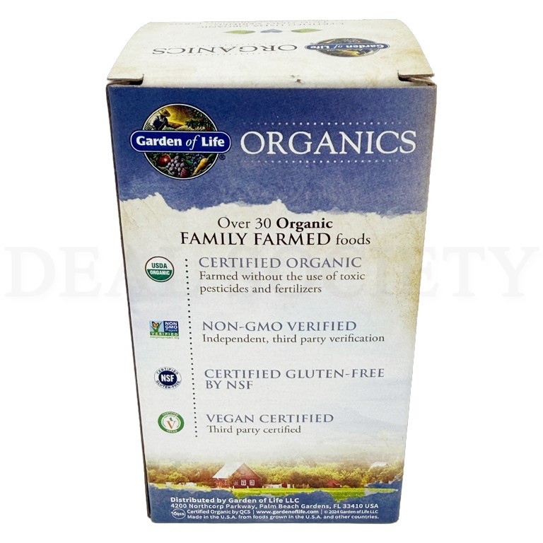 Garden of Life Once Daily Organic Whole Food Multivitamin for Men 30 Tablets