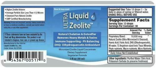 50 FOR $350 QTY 50 – 1 OZ ULTRA LIQUID ZEOLITE Detox for PURE Mind and Body