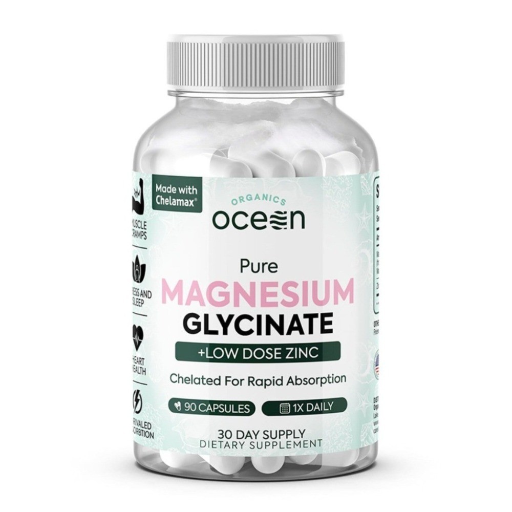 Organics Ocean Pure Magnesium Glycinate Zinc-Maximum Strength Chelated(1-3 pack)