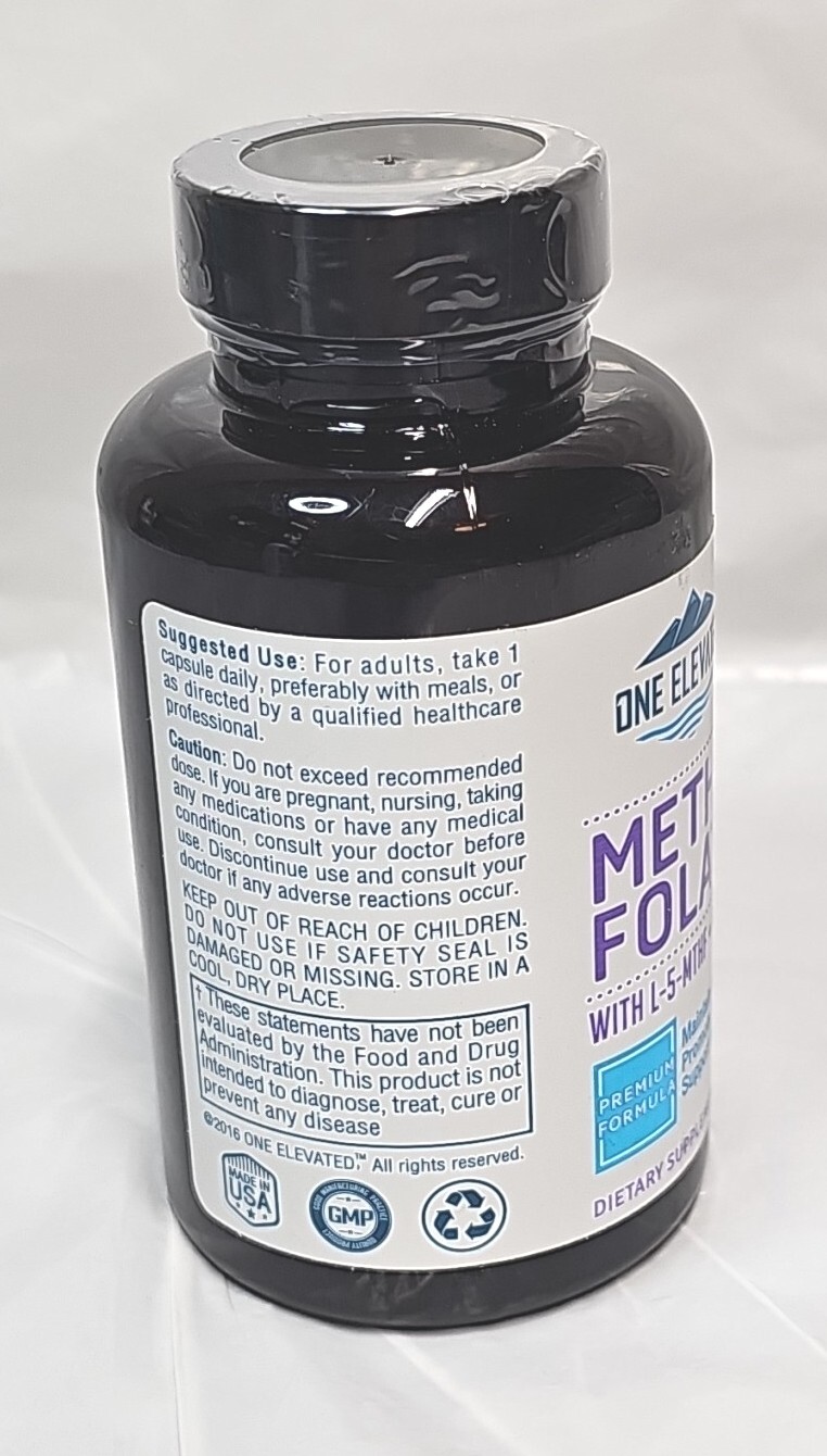One Elevated Methyl Folate B12 Dietary Supliment 90 Capsules Exp. 10/31/2025 NEW