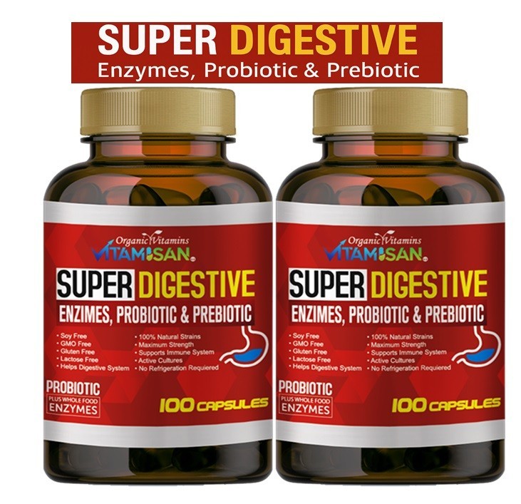 Probiotics 100 Billion CFU Potency Digestive Inmune Health 200 Capsules USA 2 Pk