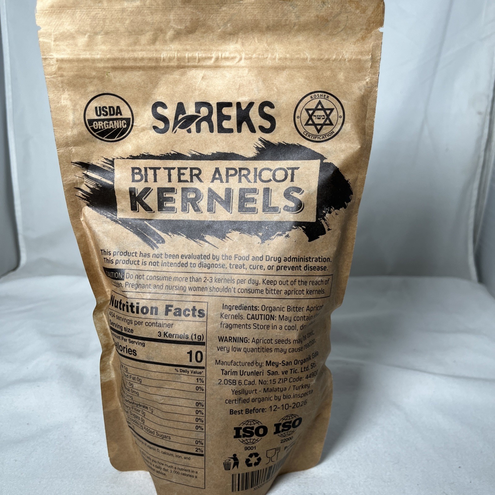 Bitter Apricot Kernels 1LB-100% USDA Certified Organic Bitter Apricot Seeds Free
