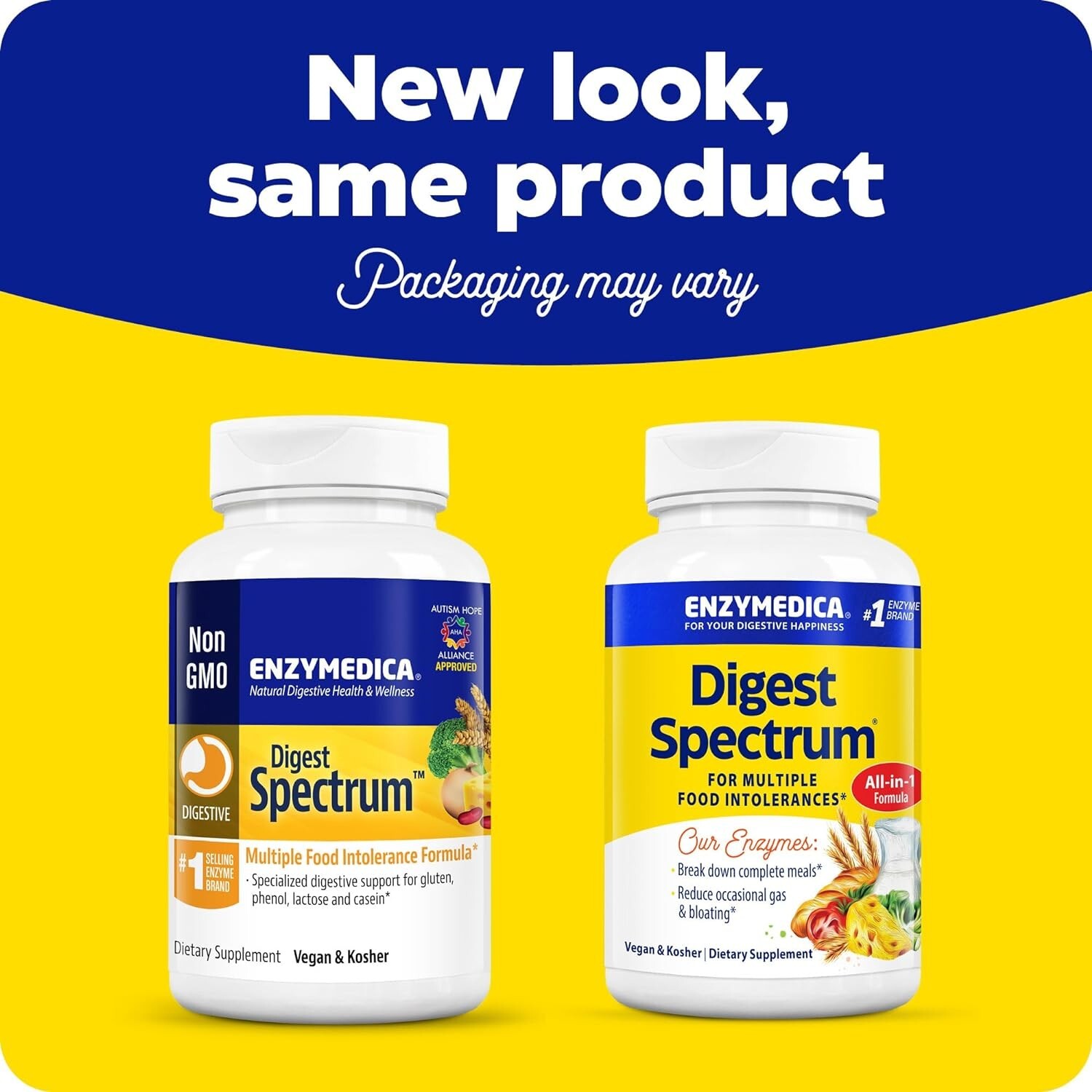 Enzymedica, Digest Spectrum, Enzymes for Multiple Food Intolerances, 240 Capsule