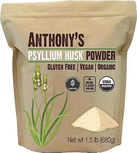 USDA Organic Psyllium Husk Powder 1.5 lb – Gluten Free, Digestive Support