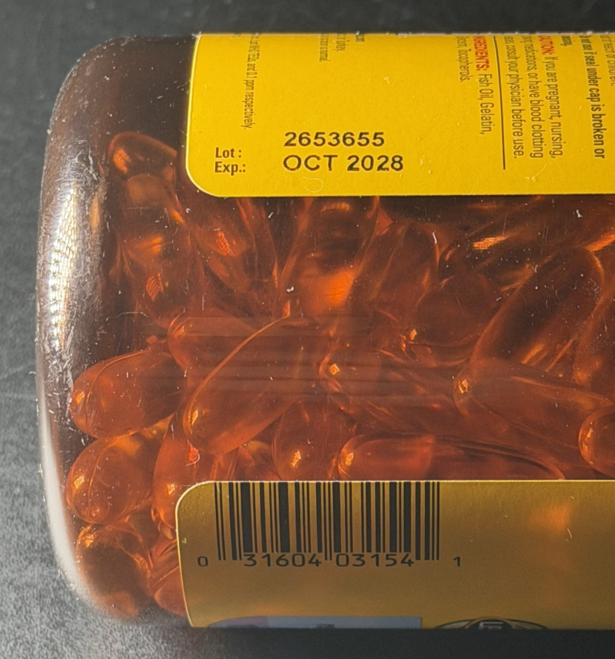 Nature Made Fish Oil 2400 mg (720 mg Omega-3) 134 Softgels ~ Exp 12/2028 – New