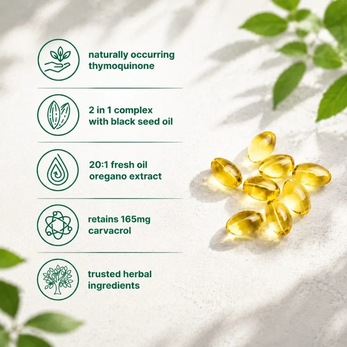 Micro Ingredients Oregano Oil 6000mg + Black Seed Oil, 300 Softgels