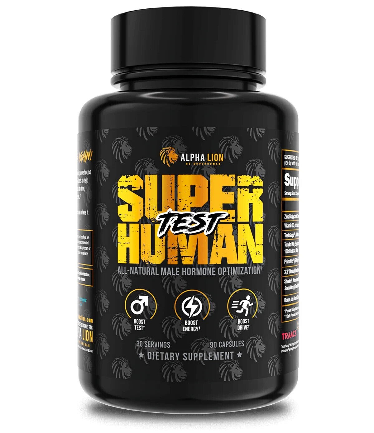 Alpha Lion Super Human Test All-Natural Men’s Testosterone Booster 90 Capsules