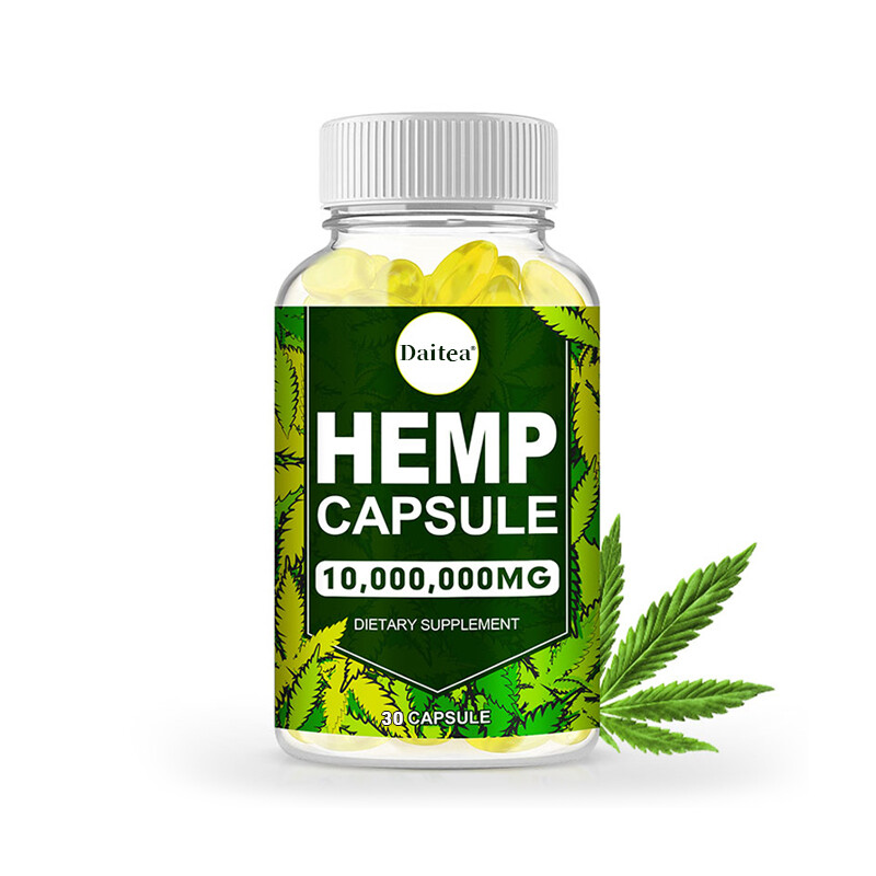 HEMP Capsule For Calm,Sleep,Stress,Anxiety,Pain,Muscle,Relax 30/60/120 Capsules