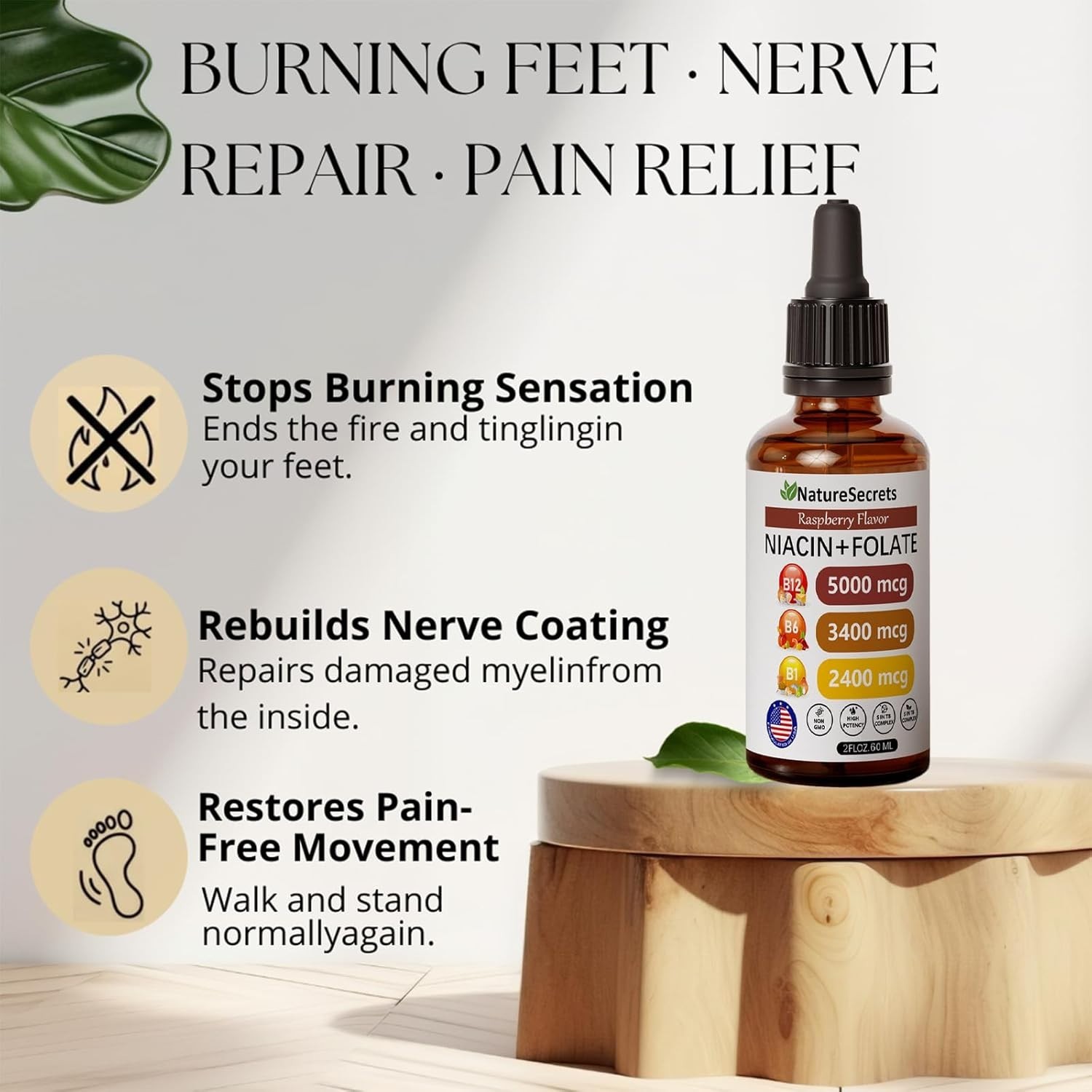 Vitality Boost with NatureSecrets B12 Liquid Drops – Convenient Daily Formula