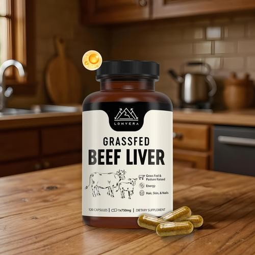 Quality Grass Fed Beef Liver Capsules Dessicated Liver Supplement 120 Tablets
