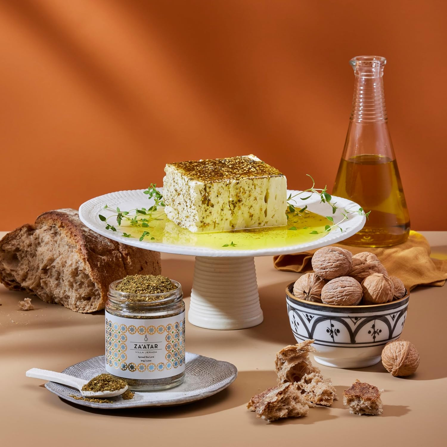 Villa Jerada Za’Atar with Hyssop – 3.2Oz/90G Glass Jar | Premium Middle Eastern