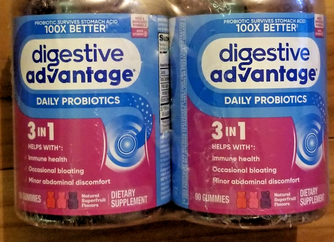 Digestive Advantage Daily Probiotic Gummies for Digestive & Gut Health *2 Pack*