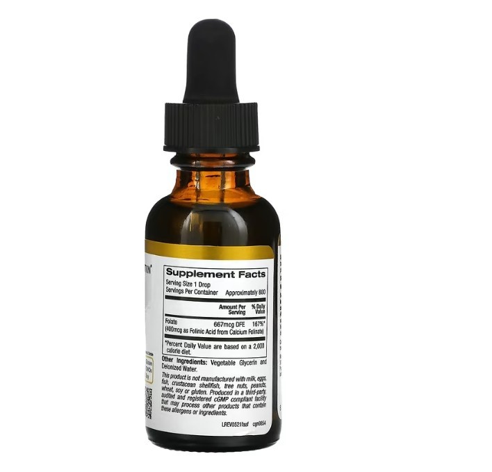 California Gold Nutrition, Folinic Acid, 1 fl oz (30 ml), 3 PACK! *No ship USA