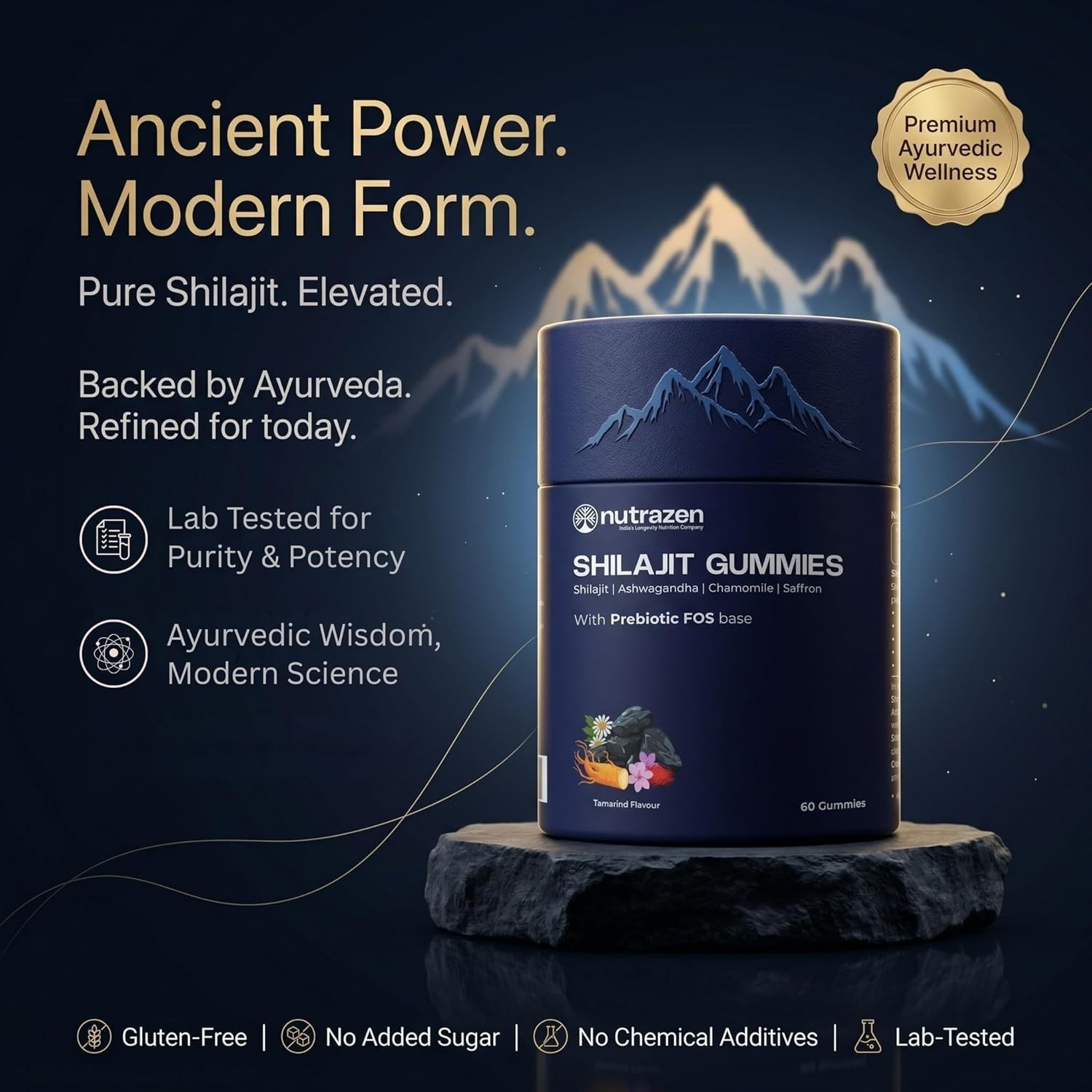 Premium Herbal Gummies 60 – Himalayan Shilajit Gold Formula