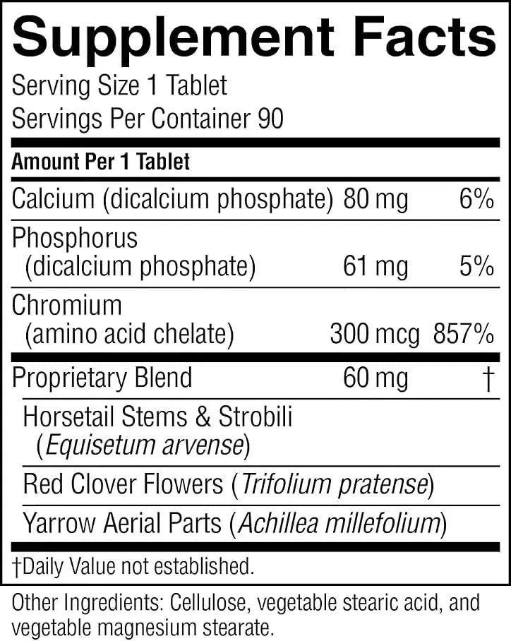 Chromium GTF 300 mcg – Unisex Adult Supplement for Blood Sugar & Heart Health