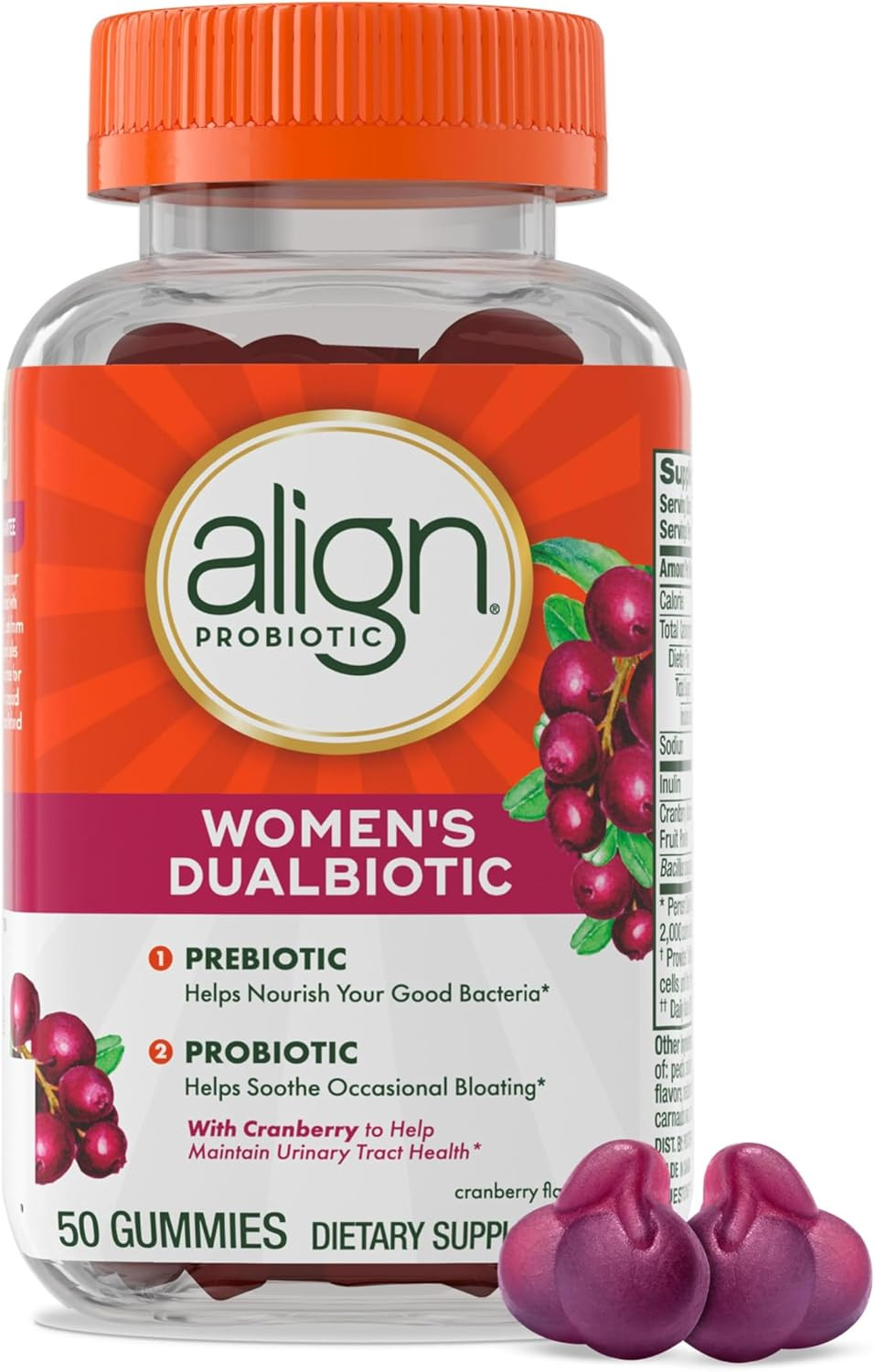 Align Probiotic, Women’S Dualbiotic, Womens Probiotic Gummies, Prebiotics and Pr