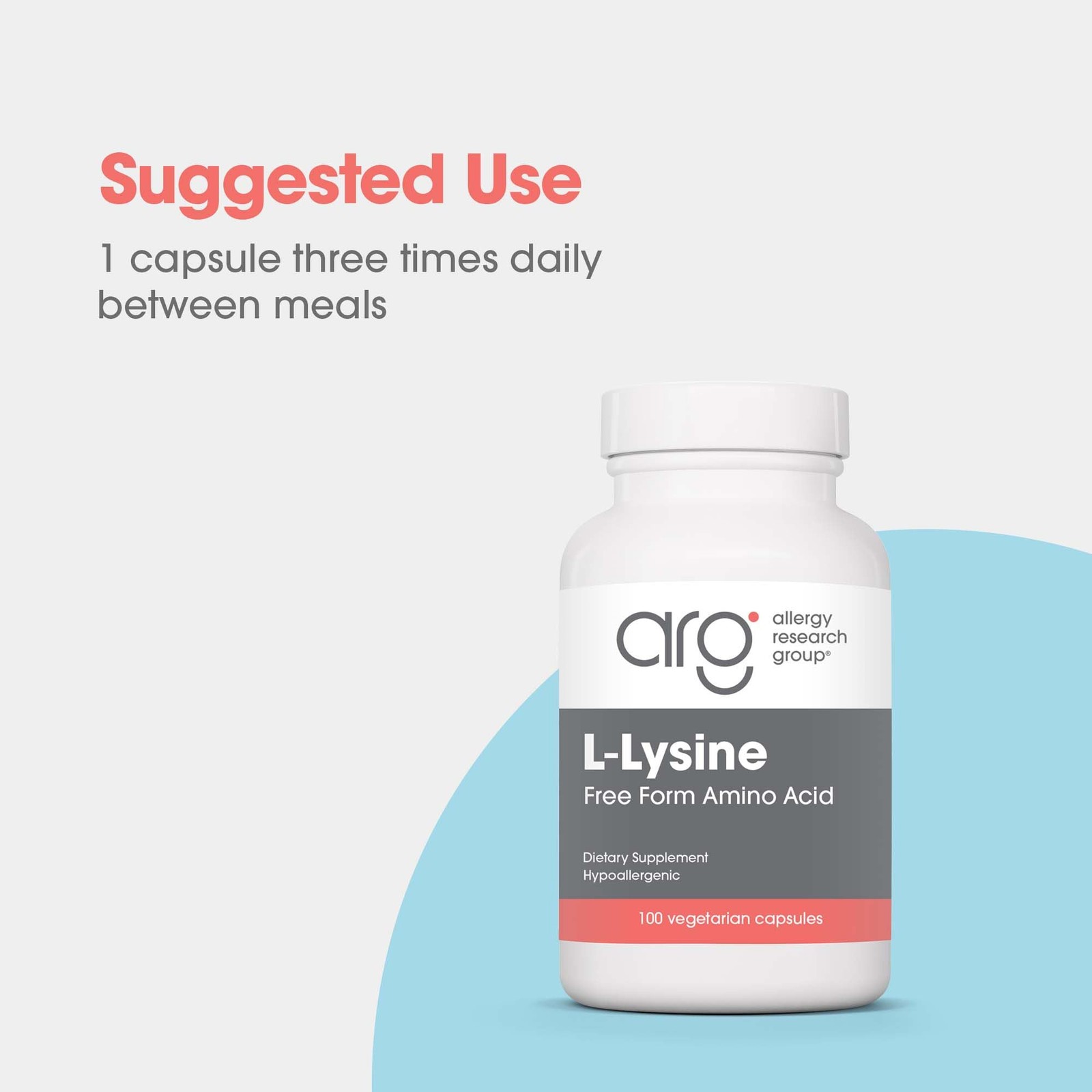 Allergy Research Group LLysine Delivers 500 mg FreeForm Amino Acid Supports…