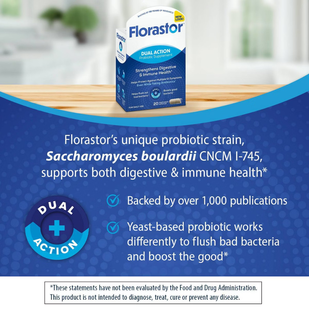 Florastor Probiotic Capsules – 20ct
