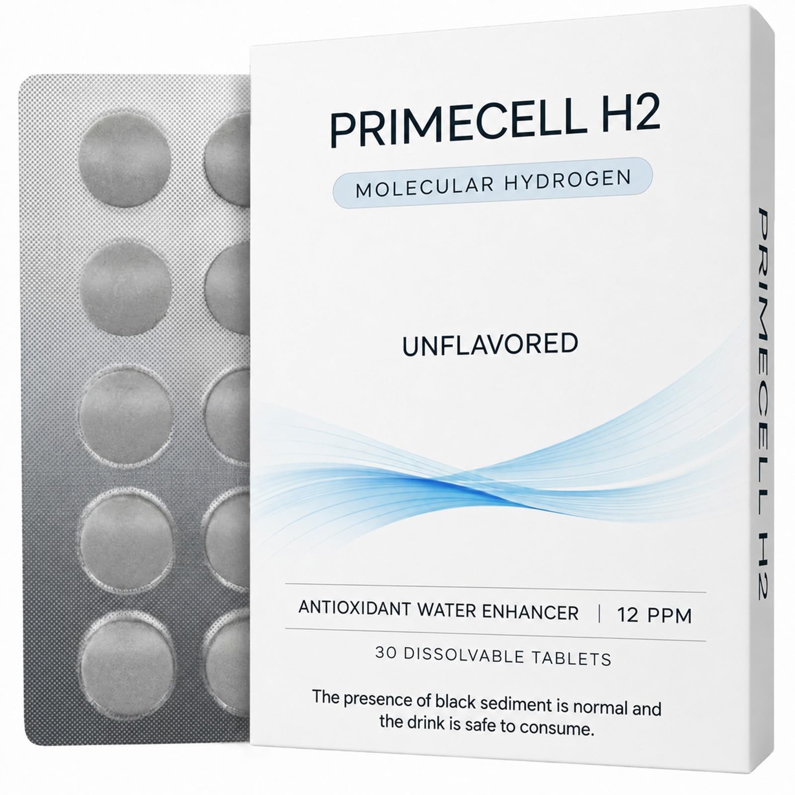 Molecular Hydrogen Tablets – 12 PPM for Drinking Water, Antioxidant & Health Sup