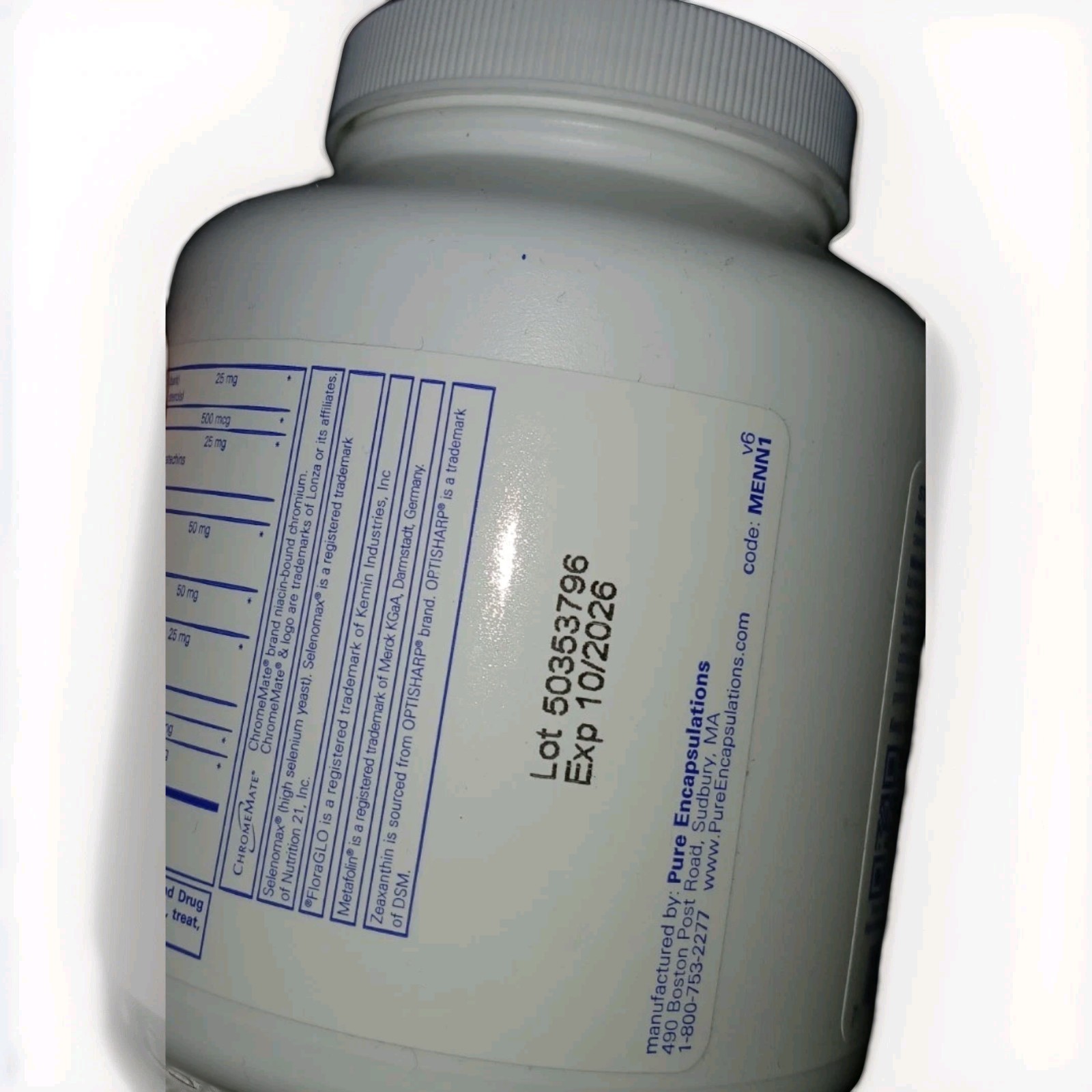 Pure Encapsulations Men’s Nutrients 180 Capsules EXP 10/2026