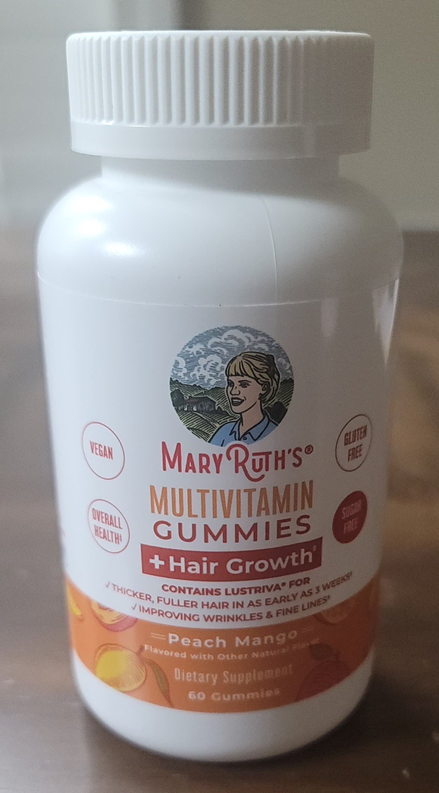 Mary Ruth’s Multi Gummies + Hair Growth – Peach Mango 60 Gummies Exp 5/27