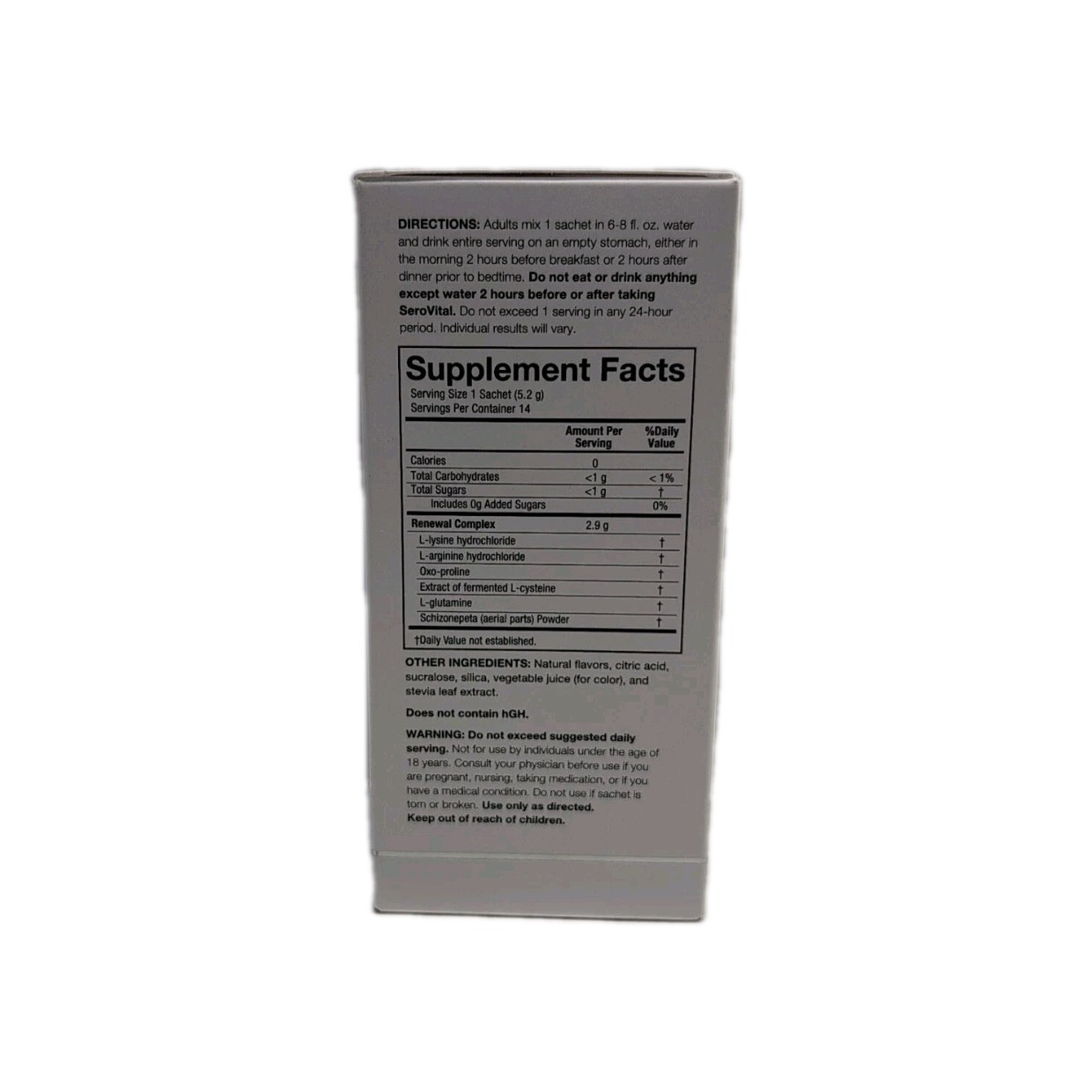 SeroVital Anti Aging Rapid Dissolve Fruit Punch Powder 14 Sachets 05/2026