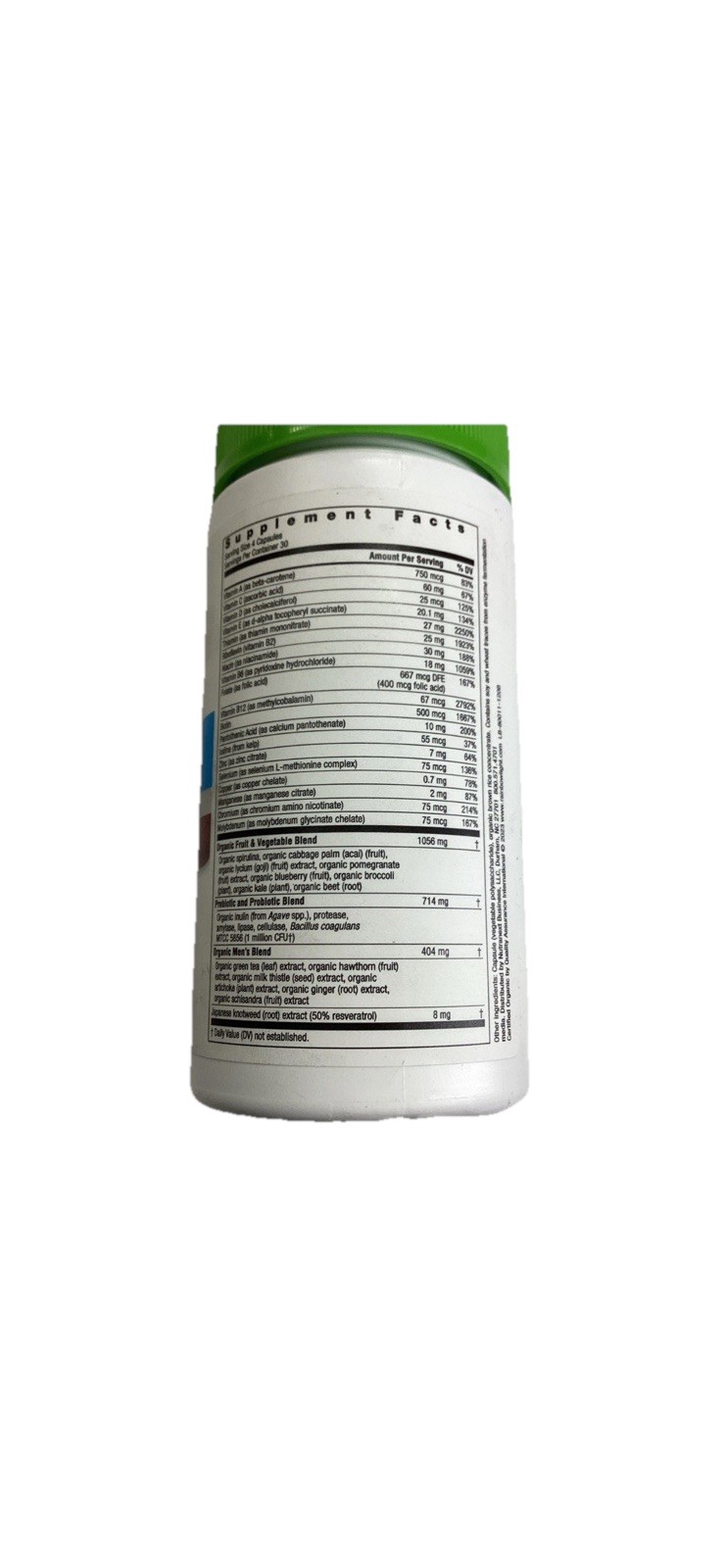 Rainbow Light Certified Men’s Multivitamin 120 Vegetarian Capsules *Exp 02/2028