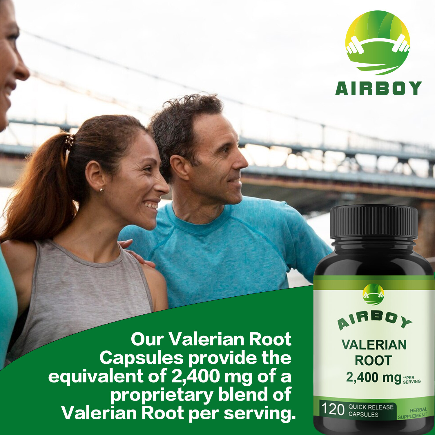 120pcs Valerian Root 2400mg-Natural Relax Sleep, Promotes Healthy Sleep Patterns
