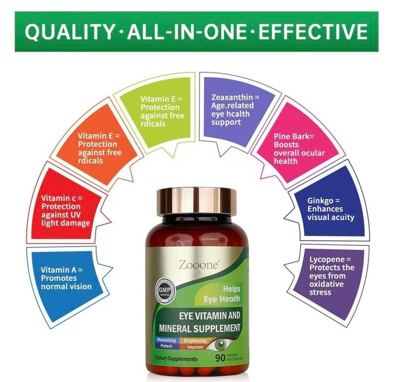 Lutein 180mg Zeaxanthin Tablets Eye Health Macular Vision Support 90 Count