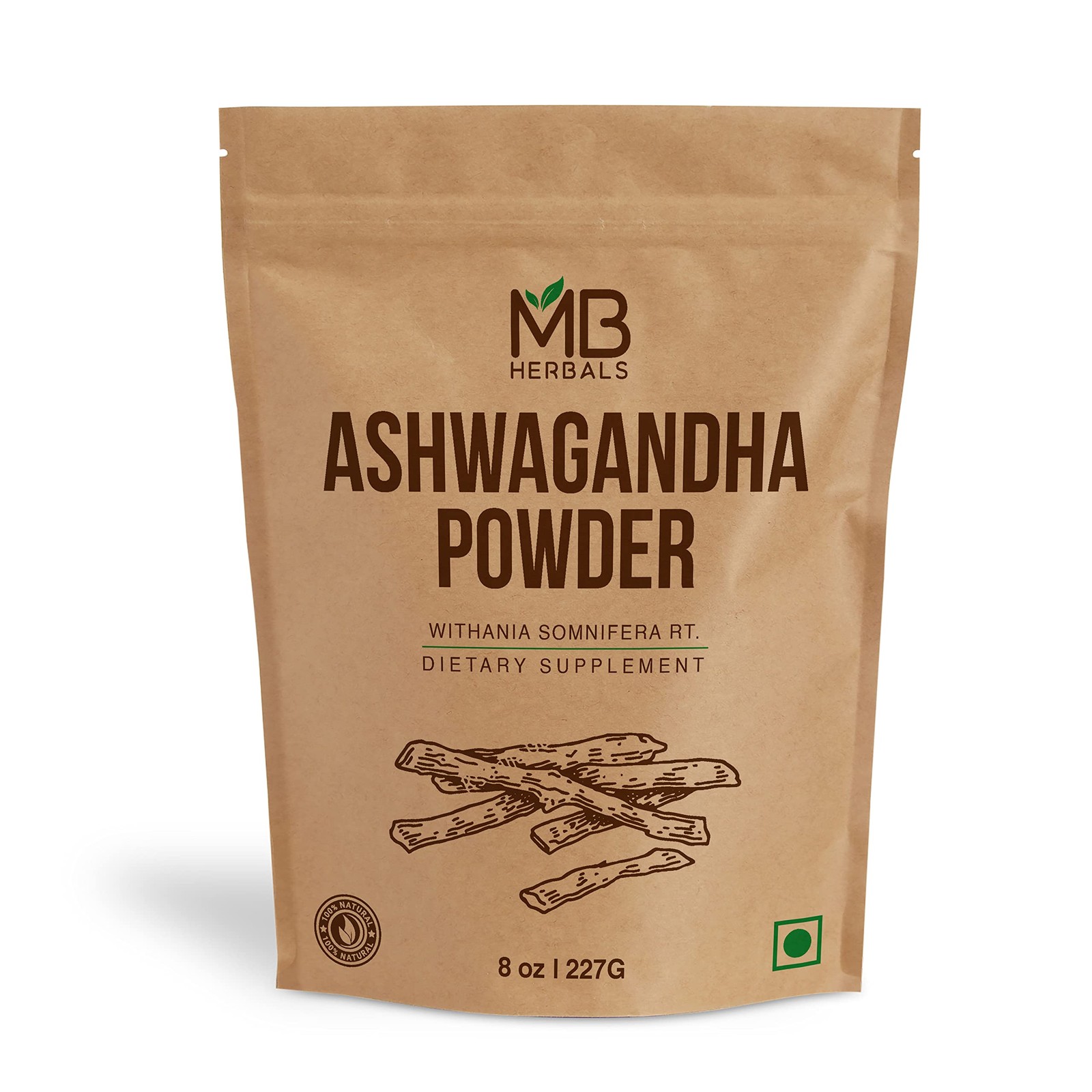 Ashwagandha Powder 8oz (0.5lb) | Lab Tested 8.01 Ounce (Pack of 1)