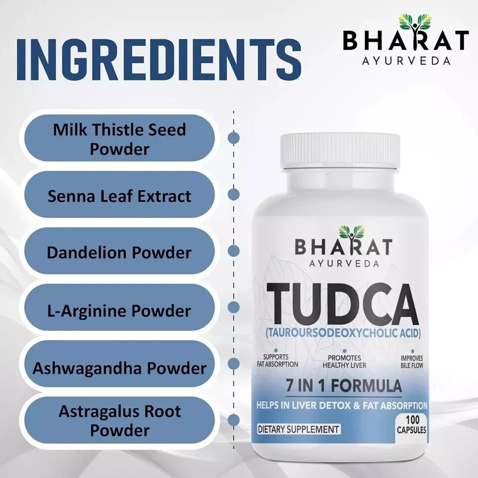 BHARAT AYURVEDA TUDKA – Liver Detox Supplement | Bile Salt – 100 Capsules U919