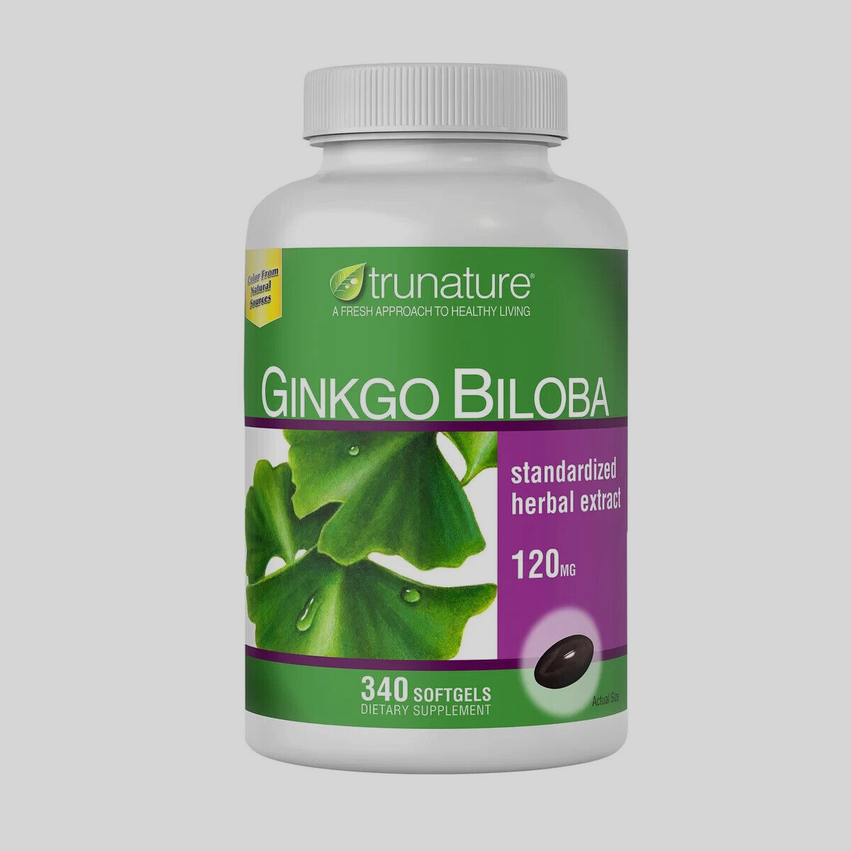 trunature Ginkgo Biloba, 340 Softgels Herbal Extract – FRESH STOCK – EXP 2027