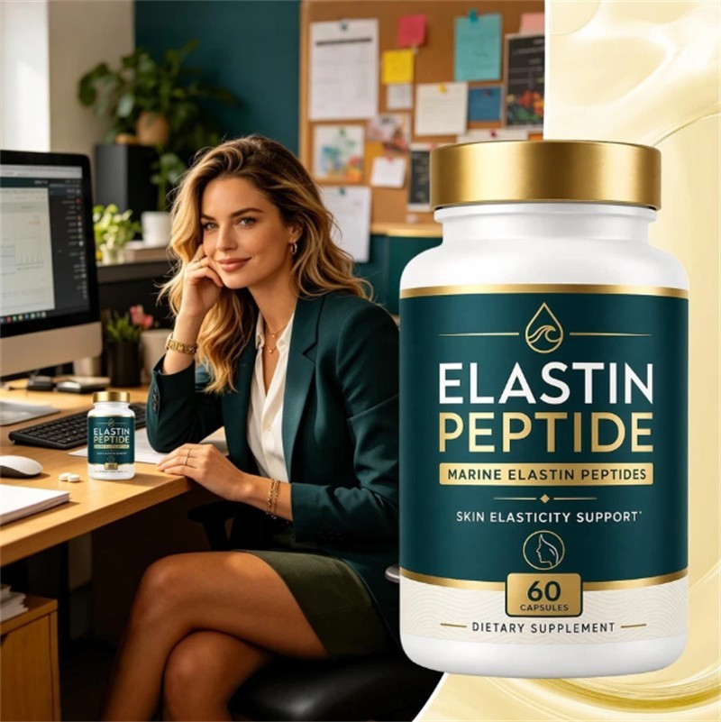 1-3 Pack Elastin Peptide Skin Tightening Supplement, Skin Elasticity, 60 Counts