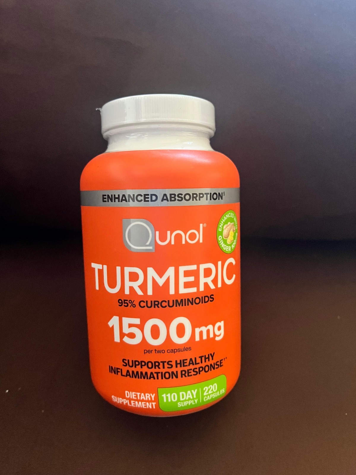 Qunol Turmeric 95% Curcuminoids 1500mg – 220 Capsules,EXP:05/28