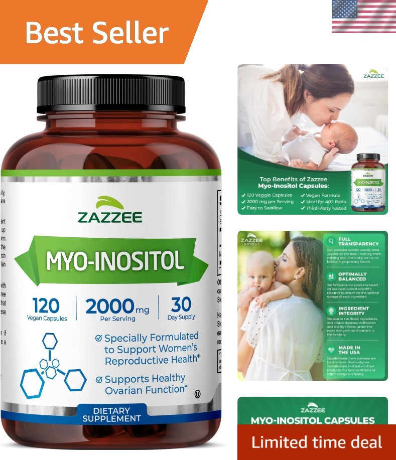 120 Count Myo-Inositol Capsules 2000mg – , Kosher, & Hormone Health Support