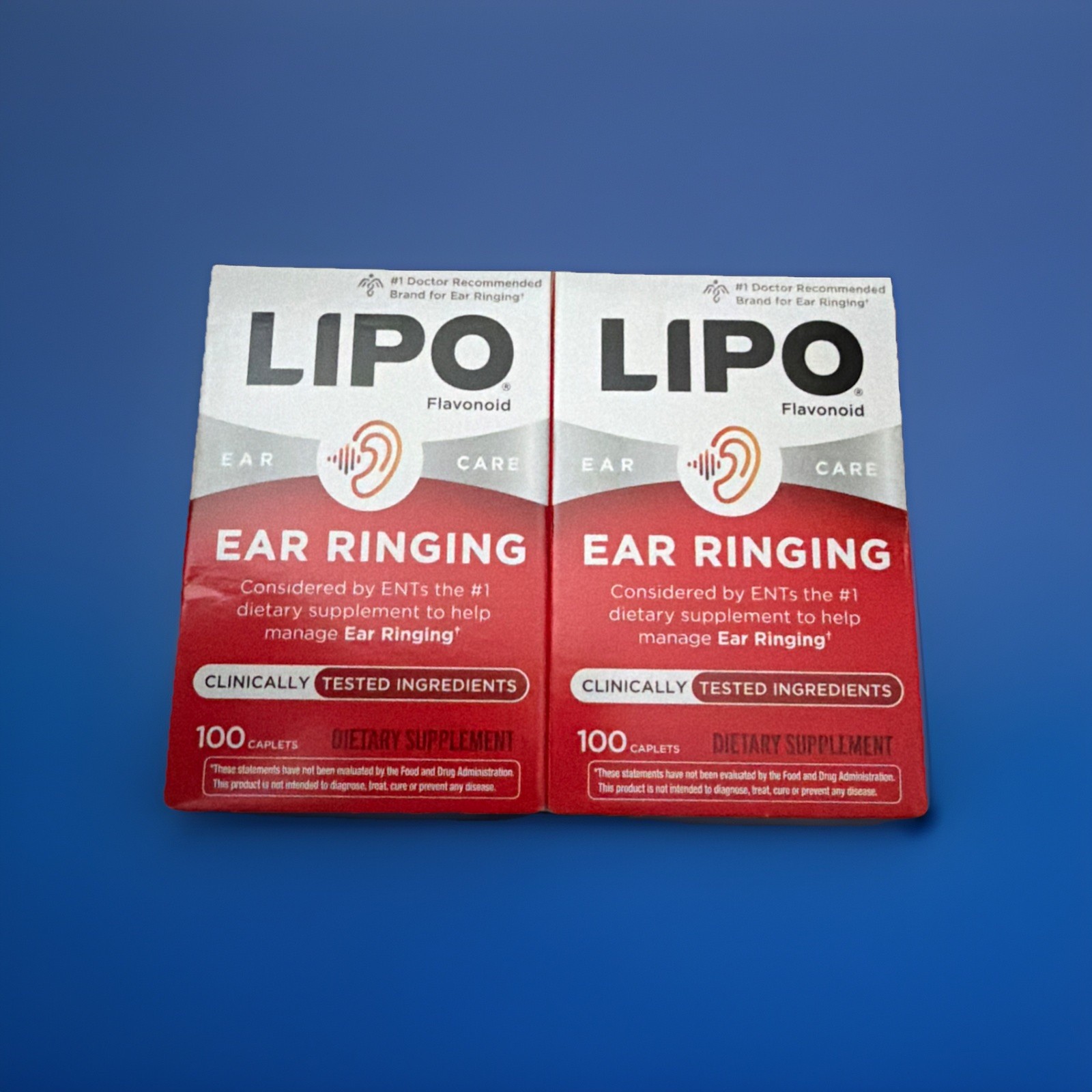 Lipo Flavonoid Ear Ringing Supplement 100ct X 2 Boxes EXP 12/2028+Free Shipping!